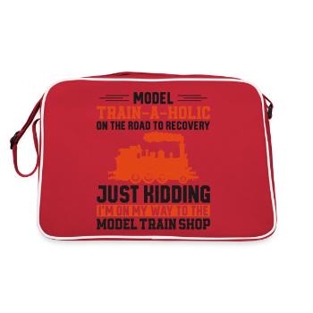 Steam Train Driver Trainspotting - Retro Bag - red/white - Back