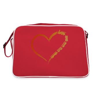 Steam Train Driver Trainspotting - Retro Bag - red/white - Back