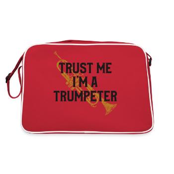 Trumpet Player Vintage Trust Me - Retro Bag - red/white - Back
