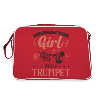 Trompettiste ne sous-estime jamais - Sac Retro - rouge/blanc - Dos