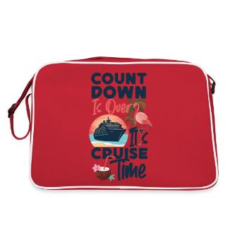 Le compte à rebours des vacances en bateau de croisière est - Sac Retro - rouge/blanc - Dos