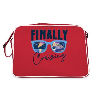 Cruise Ship Vacation Finally - Retro Bag - red/white - Back