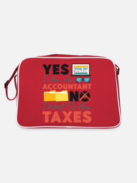Comptable Comptable Comptable - Sac Retro - rouge/blanc