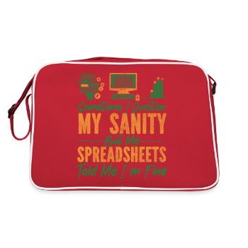 Accountant Bookkeeper Accounting - Retro Tasche - Rot/Weiß - Hinten
