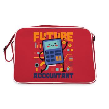 Accountant Bookkeeper Accounting - Retro Bag - red/white - Back
