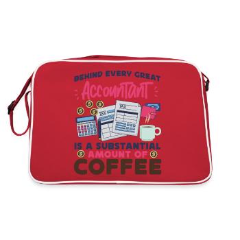 Accountant Bookkeeper Accounting - Retro Bag - red/white - Back