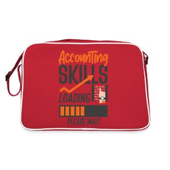 Accountant Bookkeeper Accounting - Retro Bag - red/white - Back