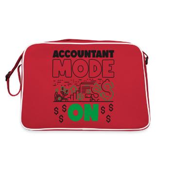 Accountant Bookkeeper Accounting - Retro Bag - red/white - Back
