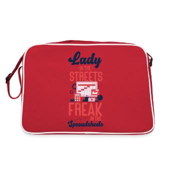 Accountant Bookkeeper Accounting - Retro Bag - red/white - Back