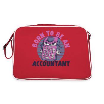 Accountant Bookkeeper Accounting - Retro Bag - red/white - Back