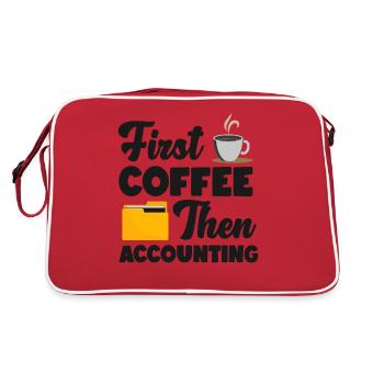 Accountant Bookkeeper Accounting - Retro Bag - red/white - Back