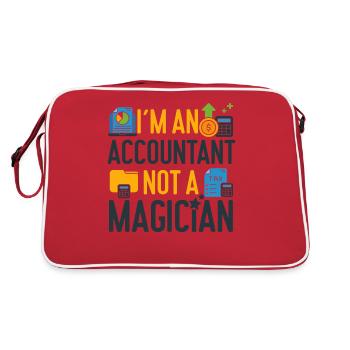 Accountant Bookkeeper Accounting - Retro Bag - red/white - Back