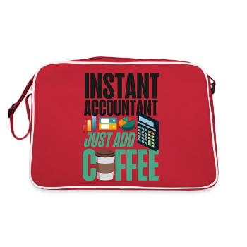 Accountant Bookkeeper Accounting - Retro Bag - red/white - Back
