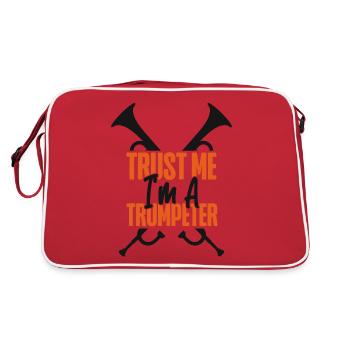 Trumpet Player Trust Me I'm A - Retro Bag - red/white - Back