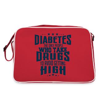 diabetes the only people who take drugs - Sac Retro - rouge/blanc - Dos