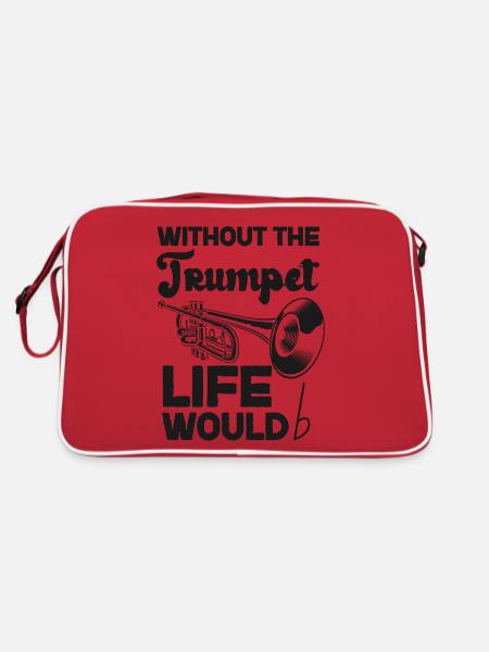 Trumpet Player B Flat Without The - Retro Bag - red/white - Back