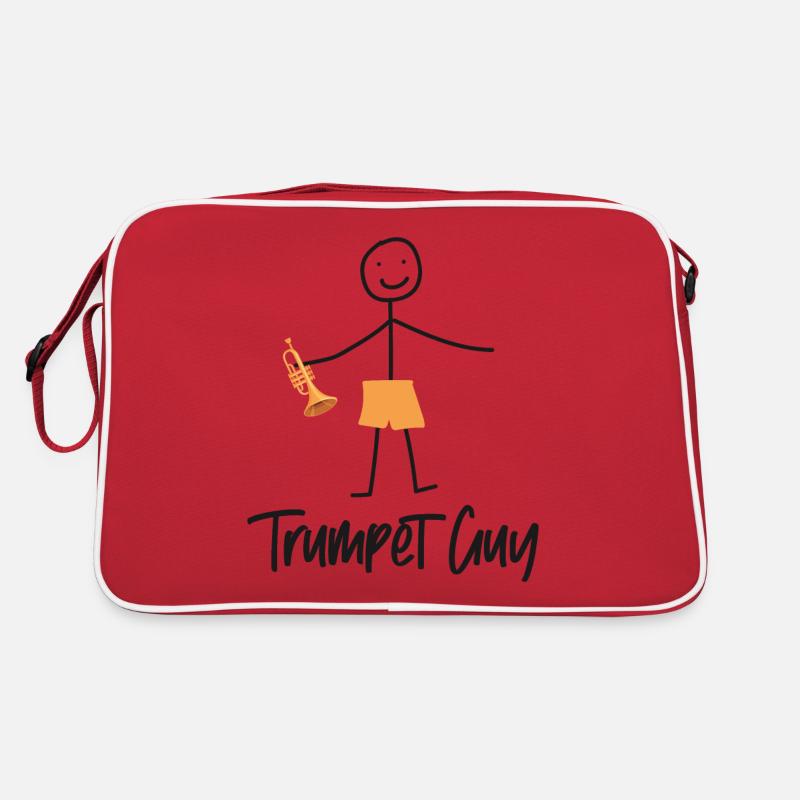 Trumpet Player Minimalistic Retro Tasche