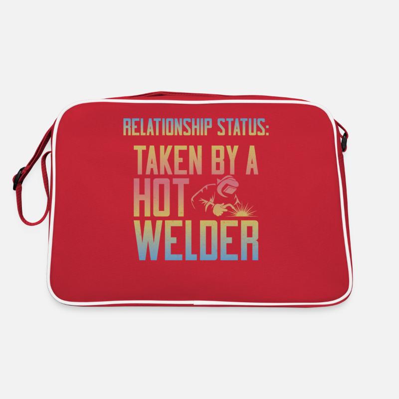 Welder Welding Girlfriend Retro Tasche