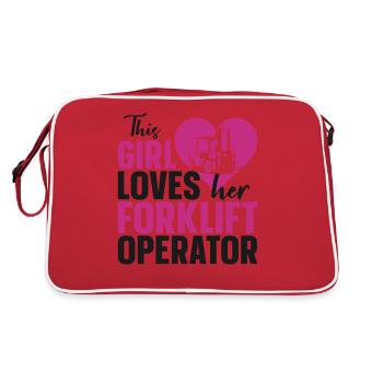 Certified Forklift Truck Operator - Retro Tasche - Rot/Weiß - Hinten