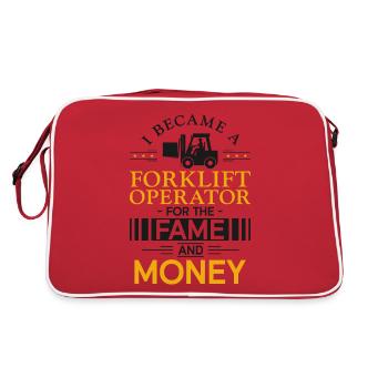 Certified Forklift Truck Operator - Retro Tasche - Rot/Weiß - Hinten
