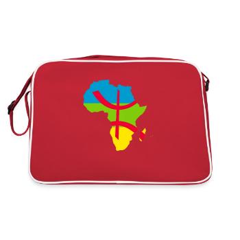 kabyle amazigh flag berber, africa kabyle - Retro Tasche - Rot/Weiß - Hinten