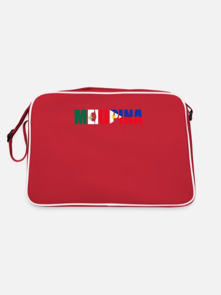 Mexipino Mexican Filipino Mexipino - Retro Tasche - Rot/Weiß - Hinten