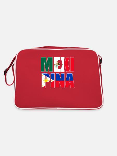 Mexipino Mexican Filipino Mexipino - Retro Tasche - Rot/Weiß - Hinten