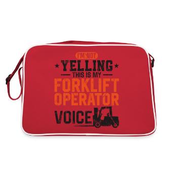 Certified Forklift Truck Operator - Retro Tasche - Rot/Weiß - Hinten
