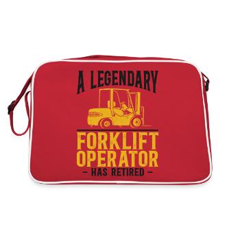 Certified Forklift Truck Operator - Retro Tasche - Rot/Weiß - Hinten