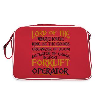 Certified Forklift Truck Operator - Retro Tasche - Rot/Weiß - Hinten