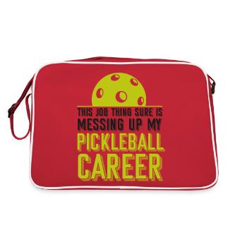 Pickleball This Job Thing Sure Is - Retro Bag - red/white - Back