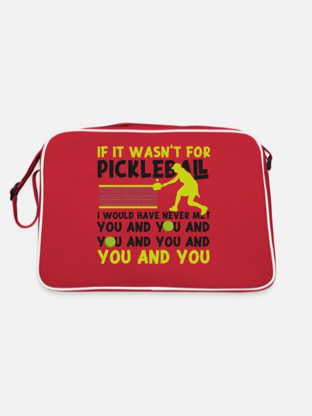 Pickleball If It Wasn't For - Retro Bag - red/white - Back