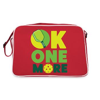 Pickleball Ok One More - Retro Tasche - Rot/Weiß - Hinten