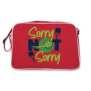 Pickleball Sorry Not Sorry - Retro Bag - red/white - Back