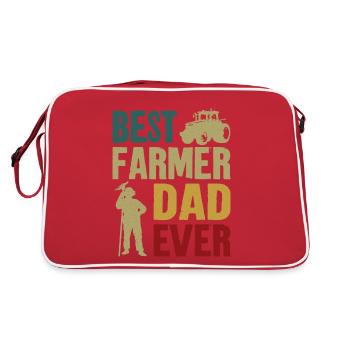 Farming Farmer Dad Father Vintage - Retro Bag - red/white - Back