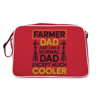 Farming Farmer Dad Father Vintage - Retro Bag - red/white - Back