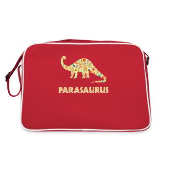 parasaurus, paraprofessional paraeducator - Retro Tasche - Rot/Weiß - Hinten
