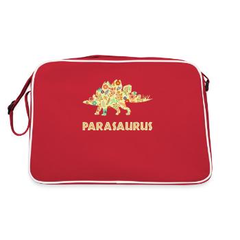 parasaurus, paraprofessional paraeducator - Retro Tasche - Rot/Weiß - Hinten