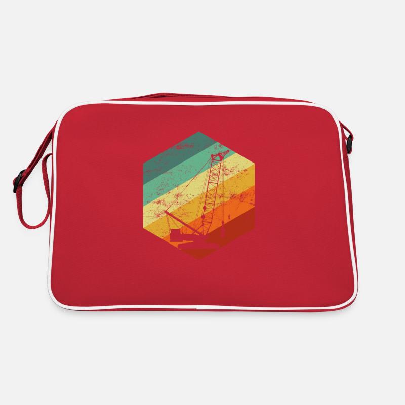 vintage crane operator Retro Tasche