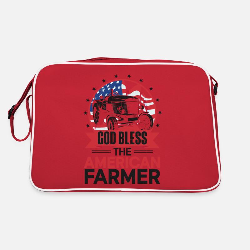 Farming Farmer Us Drapeau américain Sac Retro