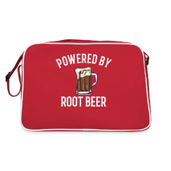 Powered by root beer, root beer - Retro Tasche - Rot/Weiß - Hinten