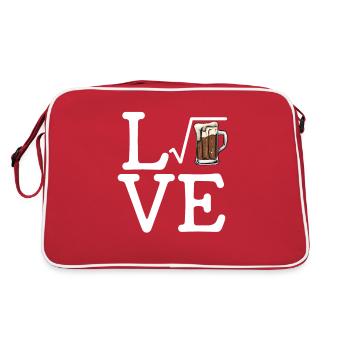 I love root beer, root beer - Retro Tasche - Rot/Weiß - Hinten