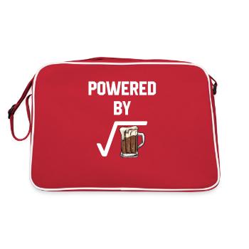 Powered by root beer, root beer - Retro Tasche - Rot/Weiß - Hinten
