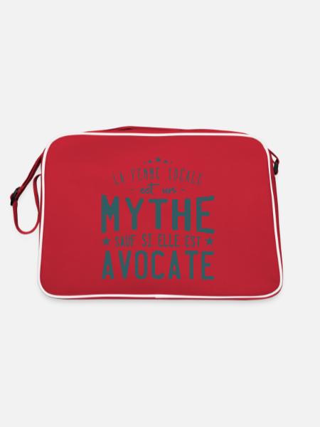la femme idéale est avocate - humour mythe femme - Sac Retro - rouge/blanc - Dos