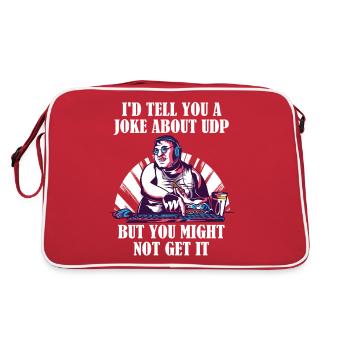 Cybersecurity - IT Security Computer Scientist - Retro Bag - red/white - Back