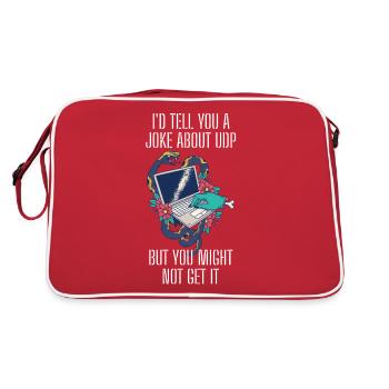 Cybersecurity - IT Security Computer Scientist - Retro Bag - red/white - Back