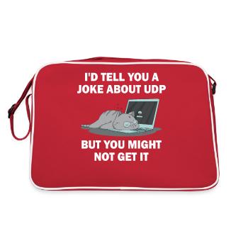 Cybersecurity - IT Security Computer Scientist - Retro Bag - red/white - Back