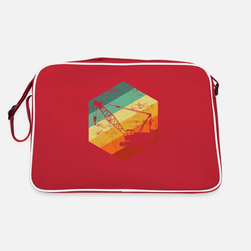 Crane operator american flag, crane operator Retro Tasche