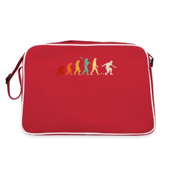 Bocce ball evolution, bocce ball - Retro Tasche - Rot/Weiß - Hinten