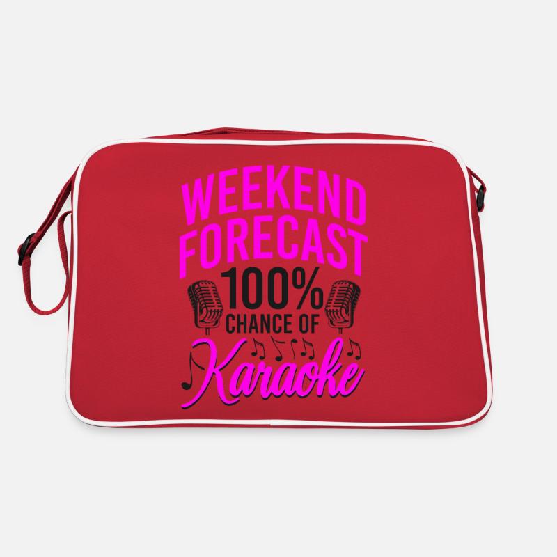 Karaoke Singer Weekend Forecast Retro Tasche